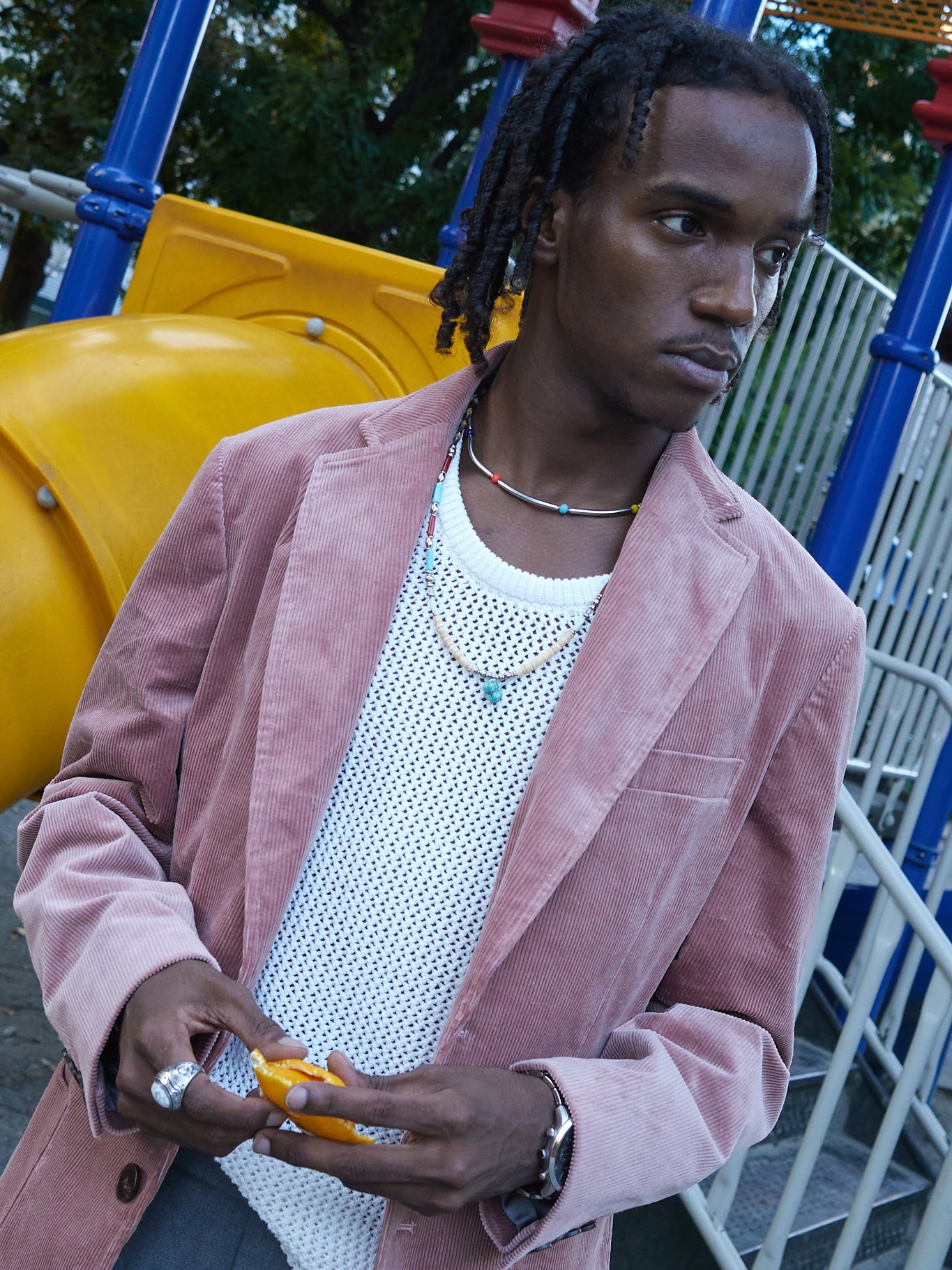 Single-breasted Corduory Blazer