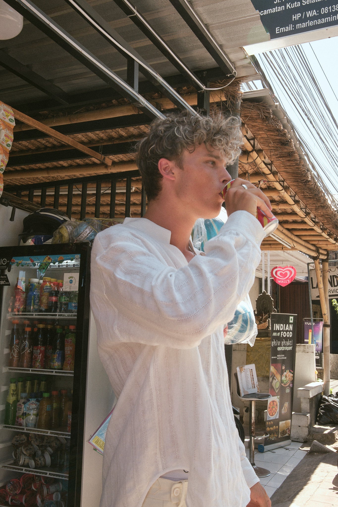 Openwork Stripe Linen Shirt 02