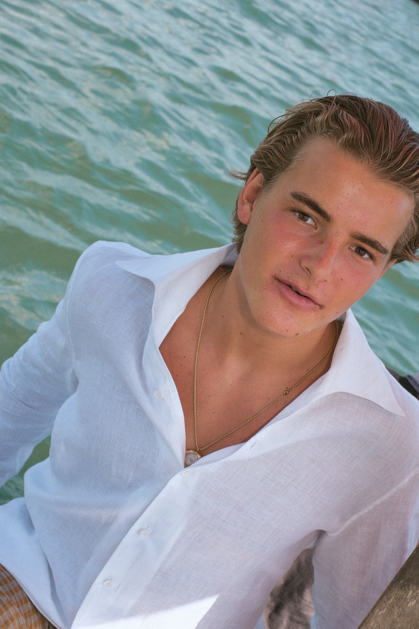 Italian Linen One-Piece Collar Shirt 06