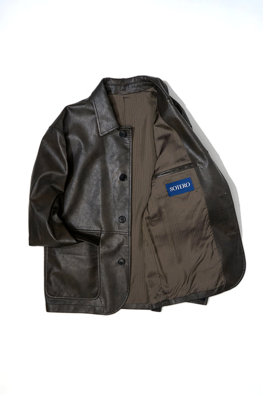 Single-breasted Faux Leather Jacket