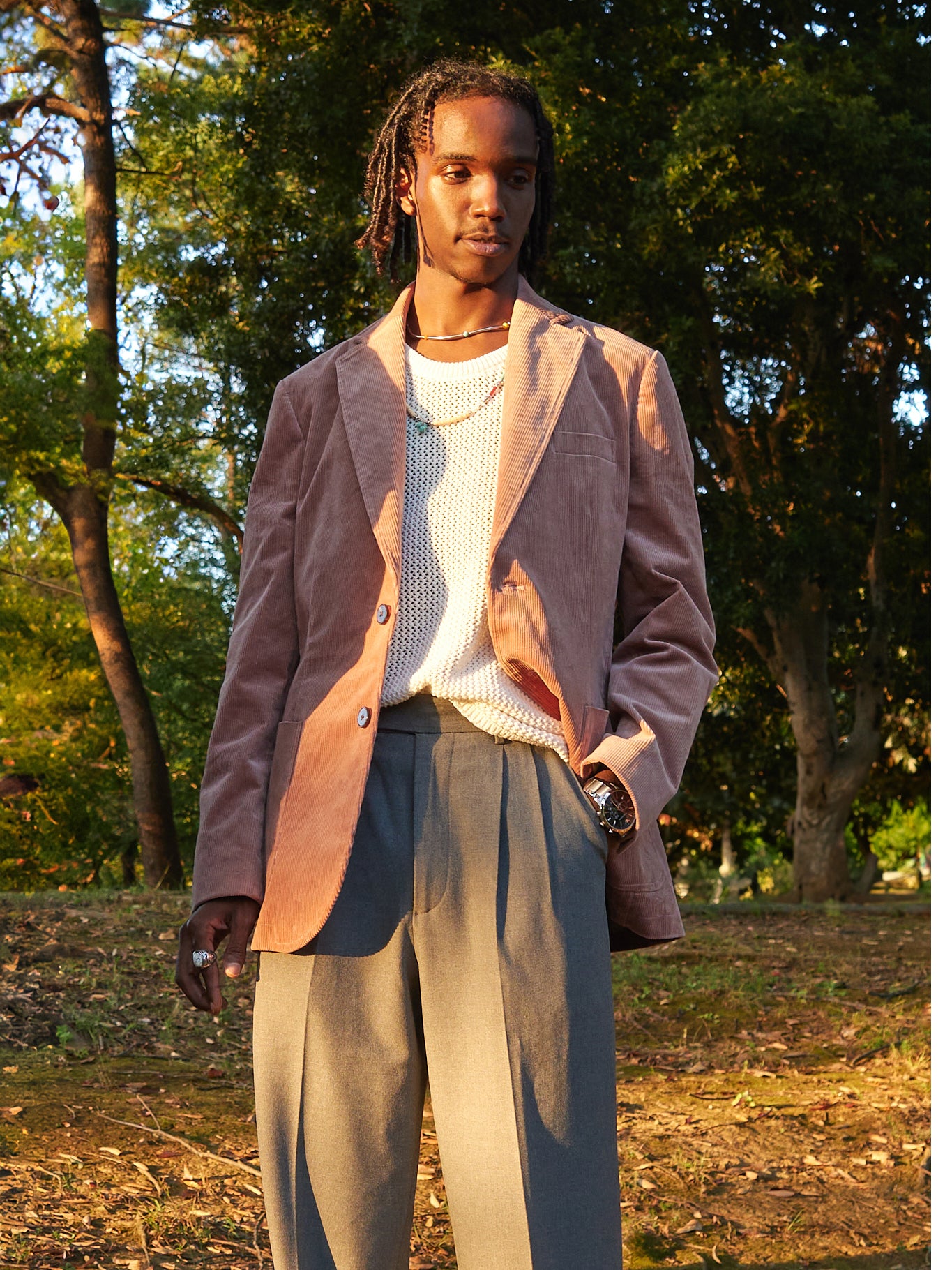 Single-breasted Corduory Blazer