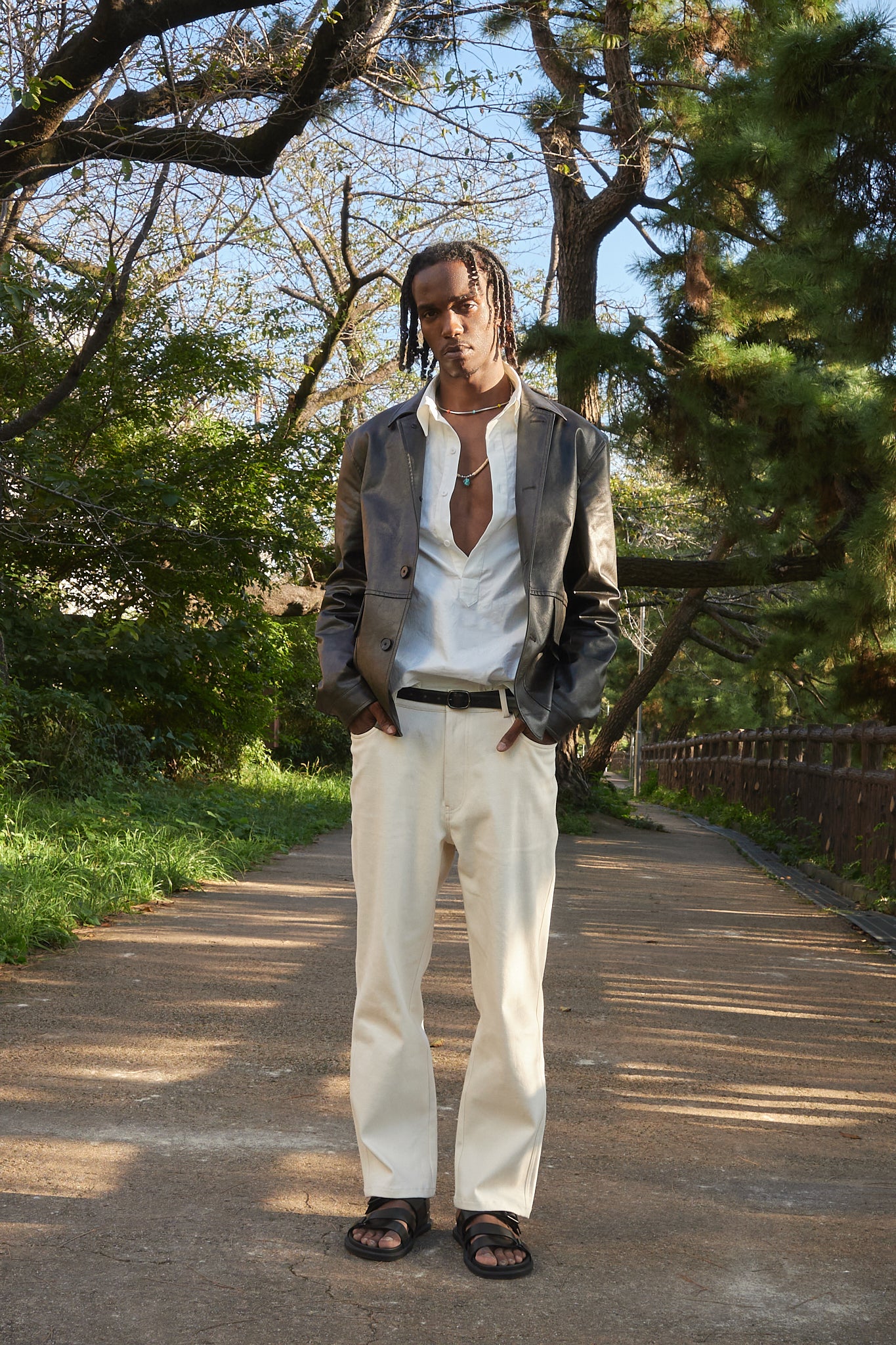 Straight-leg Denim Pants